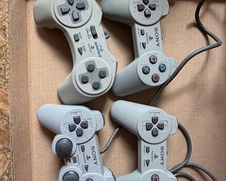 Sony PlayStation 1 Controllers (3 Original, 1 Third-Party)