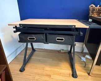 Yaheetech Adjustable Drafting Table with Storage Drawers