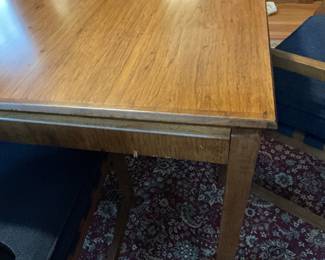 Mid-Century Modern Dining Set with Crystal Punch Bowl Set