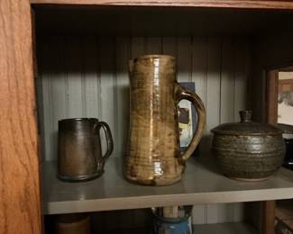 Hand-thrown Stoneware Pitcher and Pot