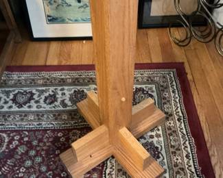 Wooden Lectern Stand with Cross Base
