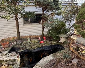 Japanese Stone Lantern and Garden Ornaments