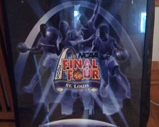 2005 NCAA Men's Basketball Tournament Final Four St. Louis Poster - Illinois, Louisville, Michigan State, North Carolina