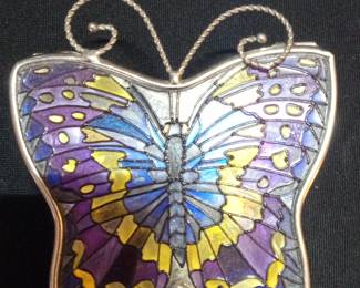 Enamel Butterfly Trinket Box