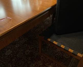 Mid-Century Modern Dining Set with Crystal Punch Bowl Set