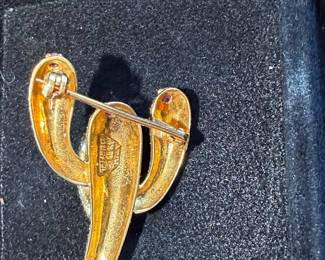 Tiffany & Co. 18k Gold Ruby Cactus Brooch