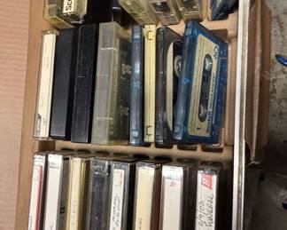 Vintage Audiocassette Collection in Carrying Case