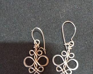 Sterling Silver Celtic Knot Wire Earrings