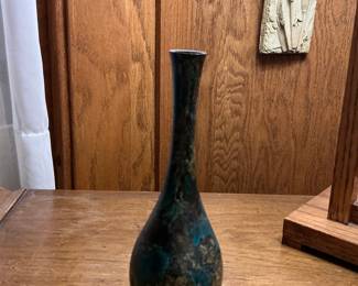 Mottled Bronze Japanese Vase