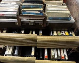 Vintage Audiocassette Collection in Carrying Case