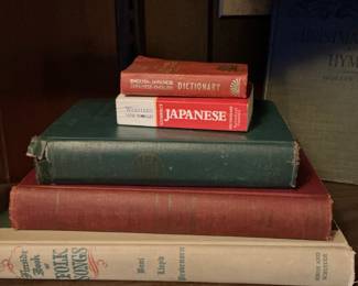 Collection of Vintage Dictionaries and Songbook