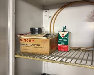 Singer Professional Buttonholer for Vertical-Needle Zig-Zag Sewing Machines and Singer Sewing Machine Oil