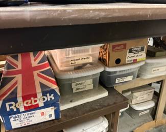 Assorted Stained Glass Pieces and Model Train Parts