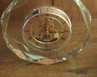 Crystal Skeleton Mantel Clock