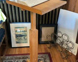 Wooden Lectern Stand with Cross Base