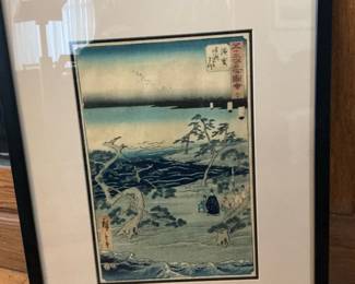 Utagawa Hiroshige Woodblock Print - "The Sea off Satta" (Satta no Umi) from the series 'Thirty-six Views of Mount Fuji'