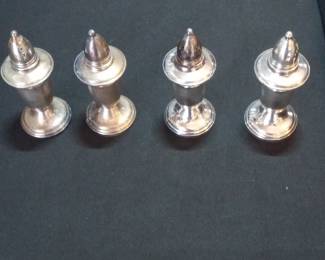 Sterling Silver Salt and Pepper Shakers - Crown