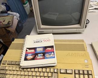 Commodore Amiga 500 Computer with Monitor and Manuals