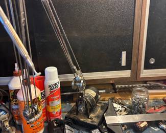 Vintage Drafting Lamp with Electric Motor