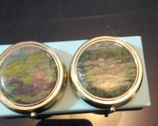 Vintage Claude Monet "Water Lilies" Pill Box Set