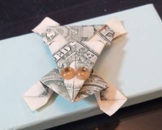 Origami Dollar Bill Frog