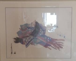 Japanese Woman in Kimono Print