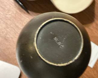 Japanese Bronze Vase with Crane Motif by Takaoka