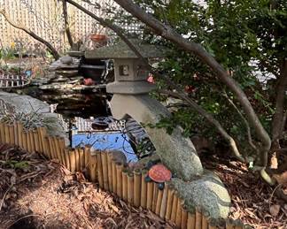 Japanese Stone Lantern and Garden Ornaments
