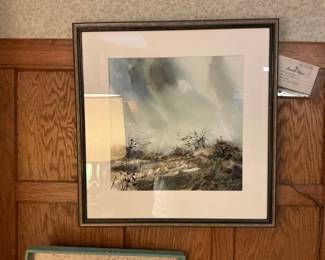 Merrill Chase "October Shower" Original Watercolor by Marks