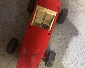Vintage Red Metal Pedal Car