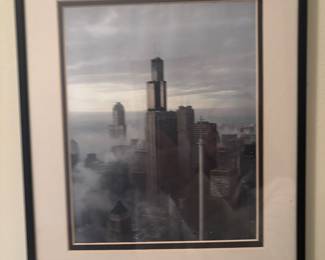 Chicago Skyline in Fog Photograph