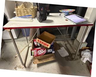 Vintage Enamel Top Kitchen Table