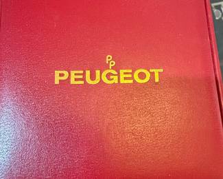 Peugeot "P" Logo Watch with Multi-Strand Faux Pearl Band
