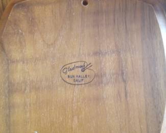 Gladman's Sun Valley Calif. Ceramic Bird Trivet on Wood Base