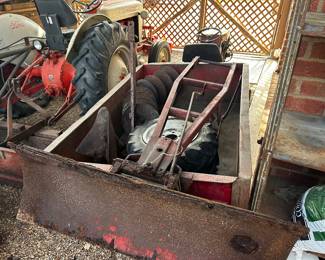 1980 Work Horse GT-1048 with trailer and several implements (plow and lawn mowing deck)-works well