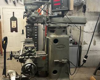 Index Machine and Tool Company: 3 phase milling machine with base, Model 4036X, Type COOO.
