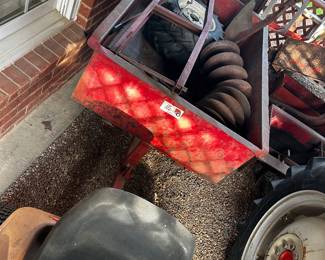 1980 Work Horse GT-1048 with trailer and several implements (plow and lawn mowing deck)-works well