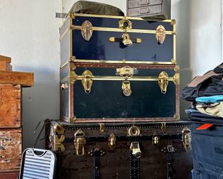 Vintage Foot Lockers and Steamer Trunk