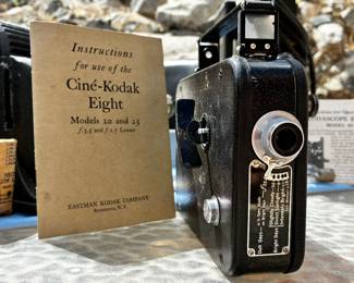 Vintage Cine-Kodak Eight Camera & Kodascope Projector Set (Complete with Manuals & Accessories)