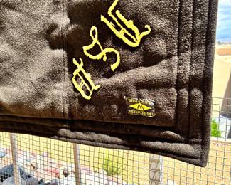 Embroidered Monogram on Wool Side of Robe