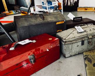 Antique + Vintage Tool or Tackle Boxes