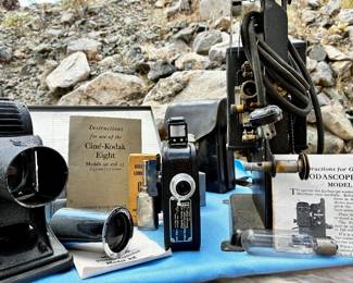 Vintage Cine-Kodak Eight Camera & Kodascope Projector Set (Complete with Manuals & Accessories)
