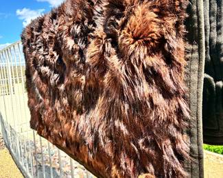 “The Peerless W Fur Robe” Late 1800's Manufactured Buffalo Fur Robe