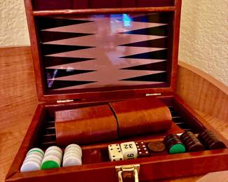 Vintage backgammon set - travel size