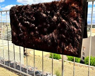 “The Peerless W Fur Robe” Late 1800's Manufactured Buffalo Fur Robe