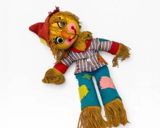 35 VintageScarecrowRagDollHandmadePatchworkClothingDesign