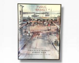 80 1984ThirteenthAnnualPikePlaceMarketStreetFairPosterwFrame