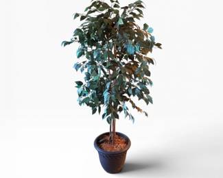 42 67FauxIndoorTreeinBlackPotArtificialPlantDecor