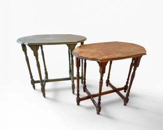 54 AntiqueMatchingSideTablesWoodProjectPiecesPaintedNatural