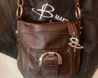 Deep Brown Leather Crossbody - B. Makowsky